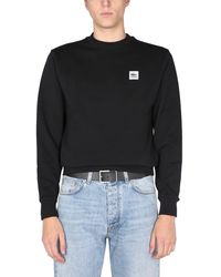 Lacoste L!ive Cotton Sweatshirt With Logo Patch - Black