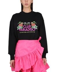 MSGM - Sweatshirt With Logo Embossing - Lyst
