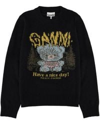 Ganni - Maglia "Teddy Forest" - Lyst