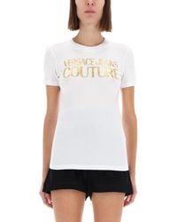 Versace Jeans Couture - Tshirt With Logo - Lyst