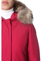 Woolrich "arctic" Down Jacket With Fur Rimmed Hood - Multicolour