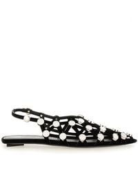 The Attico - Grid Slingback Sandals - Lyst