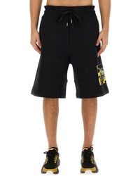 Versace Jeans Couture - Bermuda With Logo - Lyst