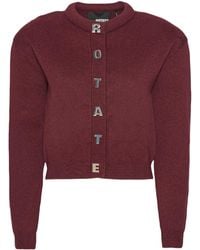 ROTATE BIRGER CHRISTENSEN - Rotate Birger Christensen Cardigan With Letters - Lyst