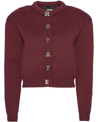 ROTATE BIRGER CHRISTENSEN - Cardigan With Letters - Lyst