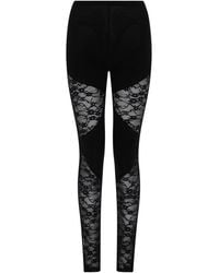 Nina Ricci - Patchwork Leggings With Lace Inserts - Lyst