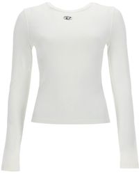 DIESEL - Solid Crew Neck Top - Lyst
