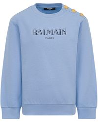 Balmain - Jersey With Logo - Lyst