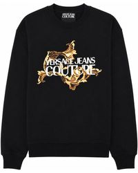 Versace Jeans Couture - Felpa Con Logo Baroque - Lyst