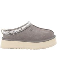 UGG - Leather-Textile Flat - Lyst