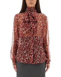 Saint Laurent - Lavalliere Blouse - Lyst