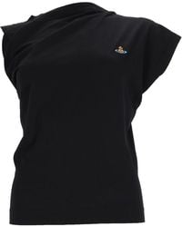 Vivienne Westwood - Short-Sleeved Embroidered Emblem Cotton T-Shirt - Lyst