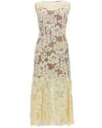Self-Portrait - Abito Midi A Fiori Crochet - Lyst
