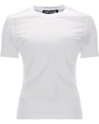 Versace Jeans Couture - T-Shirt Con Logo Glitterato - Lyst