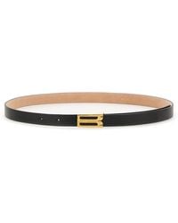 Victoria Beckham - Textured Leather Belt - Lyst