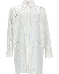 Herno - Long Shirt With Perforated Pattern - Lyst