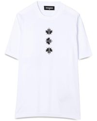 DSquared² - T-Shirt Logo On The Back And Front Leaves - Lyst