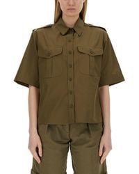 Aspesi - Short-Sleeved Cotton Shirt - Lyst