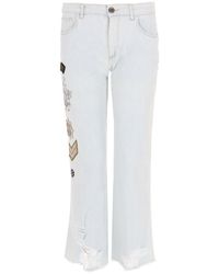 MR & MRS - Jeans Con Patch E Stampa - Lyst
