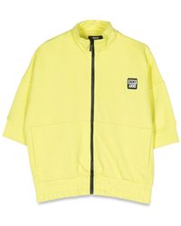 DKNY - Zippered Short Sleeve Cardigan - Lyst