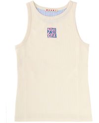 Marni - Tank Top With Logo - Lyst