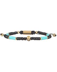 Northskull Bracelet With Skull Detail Beads - Multicolor