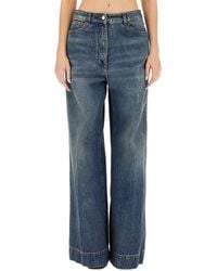 Etro - Jeans With Pegaso Logo Embroidery - Lyst
