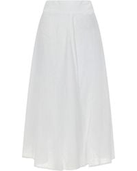 120% Lino - Gonna Lunga - Lyst