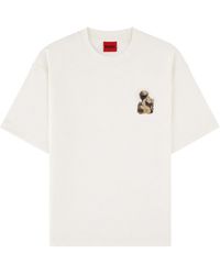 HUGO - T-Shirt Con Stampa - Lyst