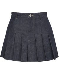 A.P.C. - Mini Pleated Skirt - Lyst