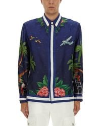 CASABLANCA - Surf Club Midnight" Print Shirt - Lyst