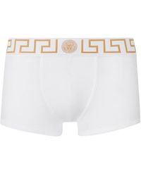 Versace - Boxer Shorts With Greek - Lyst