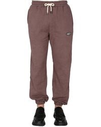 MOUTY - "BIGGIE" Cotton JOGGING Pants With Logo Patch - Lyst