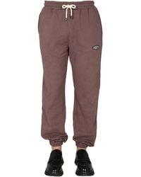 MOUTY - "BIGGIE" Cotton JOGGING Pants With Logo Patch - Lyst