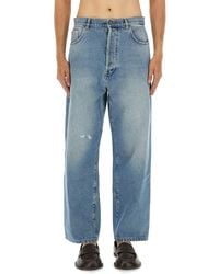 Moschino - Light Wash Cotton Denim Jeans - Lyst