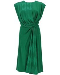 Versace - Abito Midi Drappeggiato - Lyst