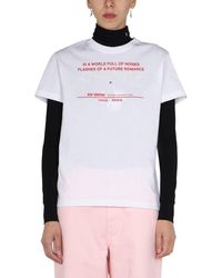 Raf Simons - Graphic Logo Print T-Shirt - Lyst