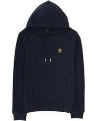 Belstaff - Cotton Hoodie With Adjustable Drawstring - Lyst