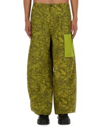 C.P. Company - Wide-Leg Cargo Pants With Textured Pattern - Lyst