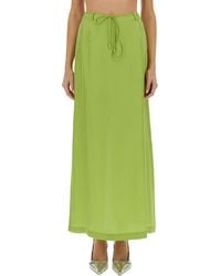 Alysi - Long Silk Skirt - Lyst