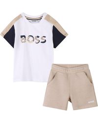 BOSS - T-Shirt Set With Bermuda Shorts - Lyst