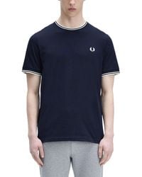Fred Perry - Double Stripe T-Shirt - Lyst