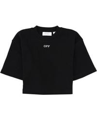 Off-White c/o Virgil Abloh - Logo Crew Neck T-Shirt - Lyst