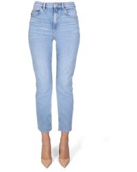Donna Jeans da Jeans RE/DONE JEANS 70S WIDE LEG IN COTONERE/DONE in Denim di colore Bianco 