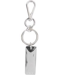 Paul Smith Key Ring With Striped Tag - Metallic