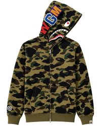 A Bathing Ape - Felpa "Shark" Con Cappuccio - Lyst