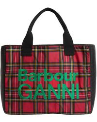BARBOUR X GANNI - Waxed Cotton Tote Bag - Lyst