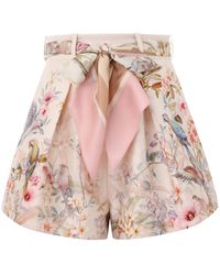 Zimmermann - Rebellion Pleated Shorts - Lyst