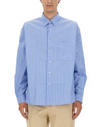Lanvin - Vertical Stripe Oversize Fit Shirt - Lyst