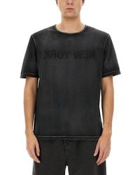 Helmut Lang - Garment-Dyed New York" T-Shirt - Lyst